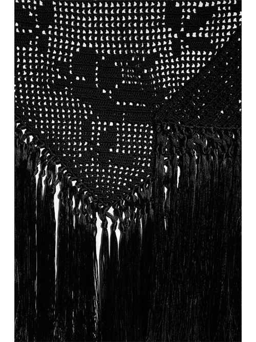 Scialle Rosa COTONE E SETA -- NERO by 'Chiara is' CHIARA IS | SROS005CO-VI-SEVOLCANIC BLACK